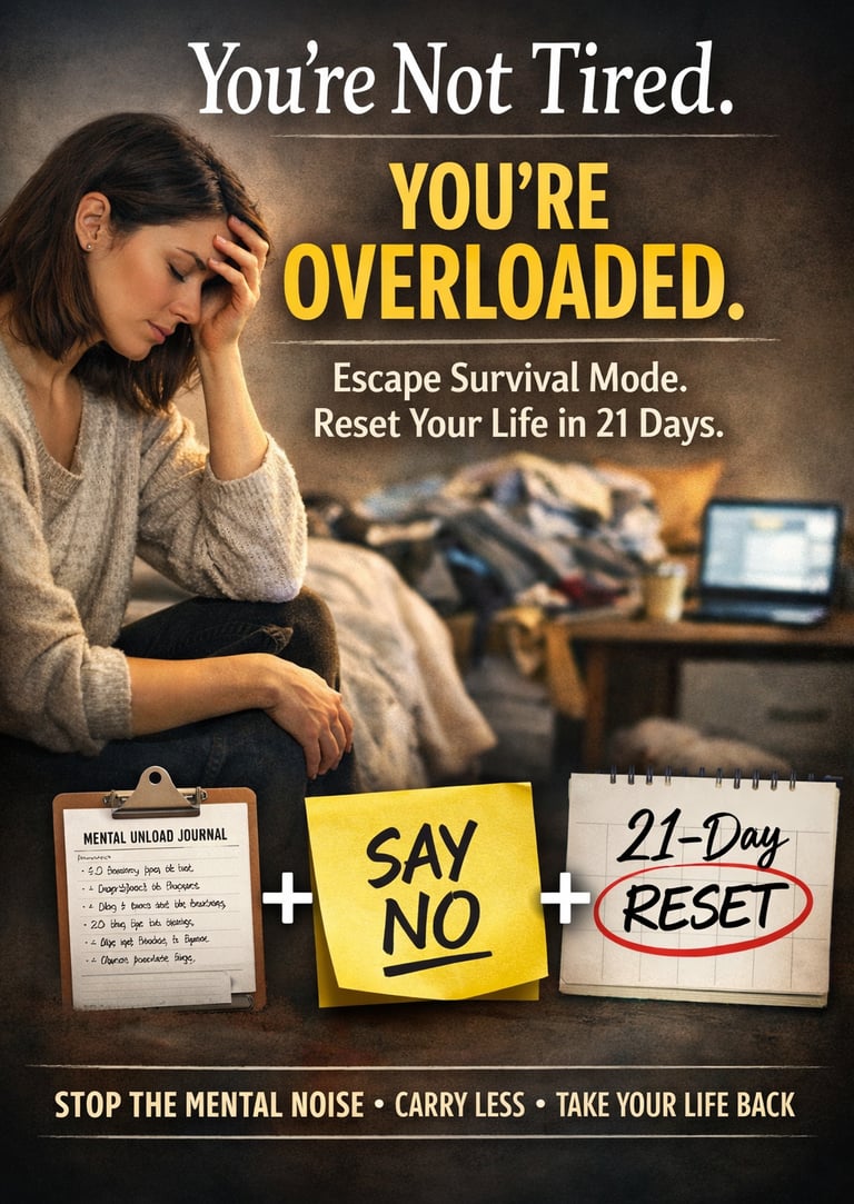 Stop feeling overwhelmed. A practical 21-day reset for women stuck in mental overload and silent sur