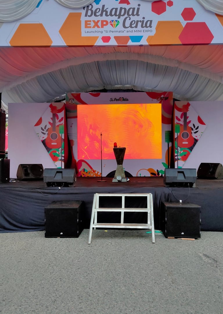 Penyewaan panggung dan videotron beserta sound system Event Bekapai Ceria Balikpapan Kaltim