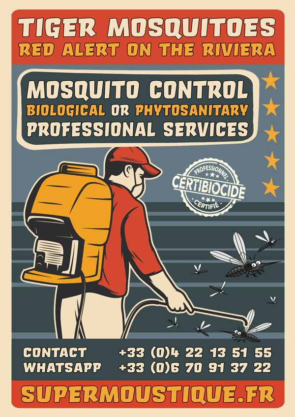 a poster advertising a mosquitoicider that is being used to kill mosquitoes