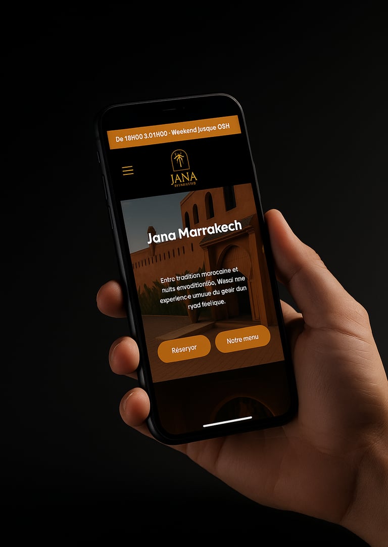 création de  Site internet d'un restaurant