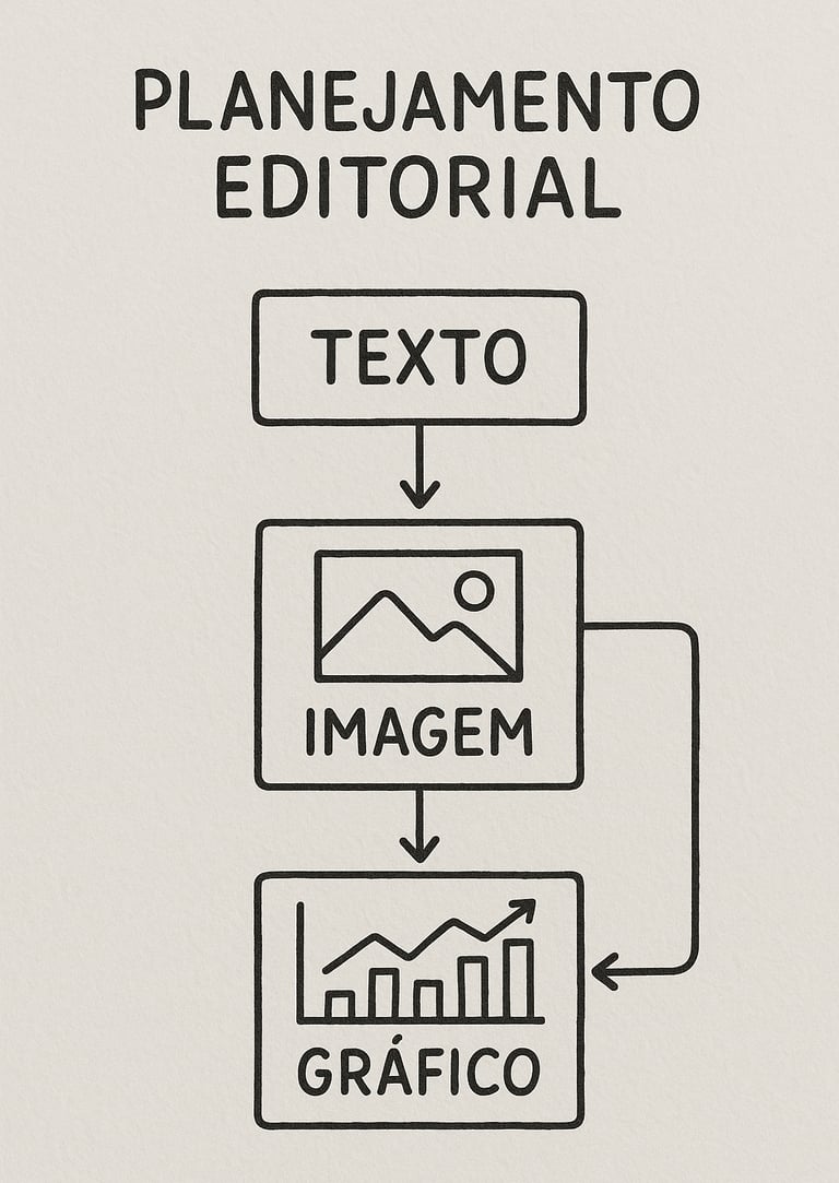 Infográfico-mostrando-diferentes-tipos-conteúdo-texto-imagens-gráficos-conectados-por-setas