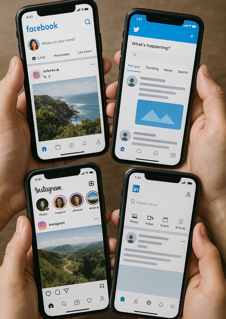 Múltiplas-telas-smartphone-mostrando-diferentes-redes-sociais-sendo-gerenciadas