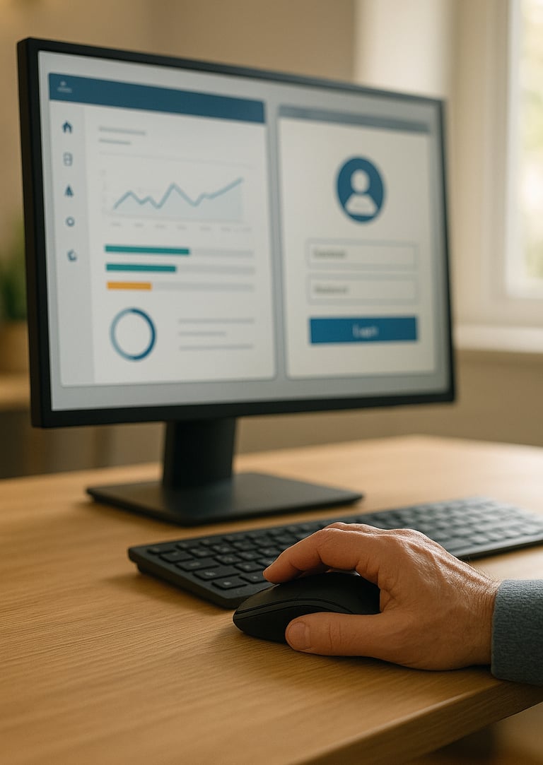 Tela-computador-mostrando-interfaces-simples-intuitivas