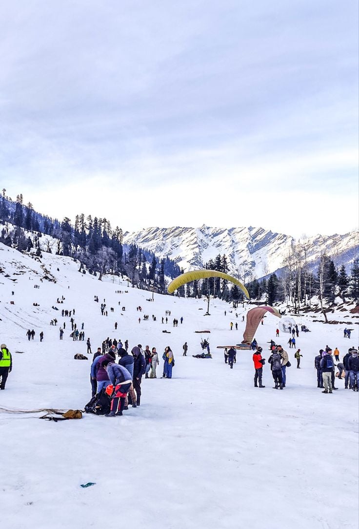 kullu-manali-joshua tours-solang valley-ice-paragliding-Solang Nallah-Himachal Pradesh