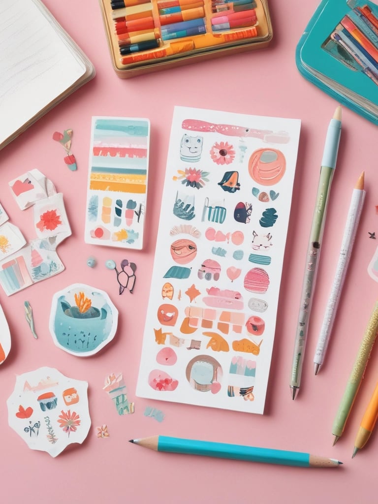 blue and white striped round textile