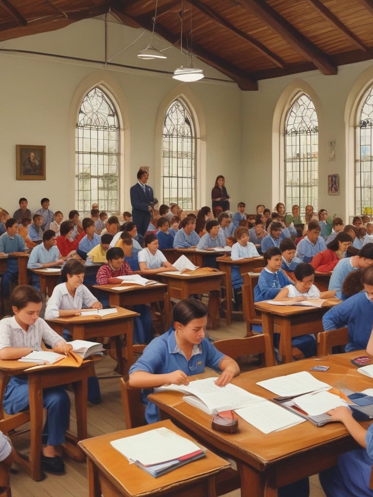 blue and white striped round textile