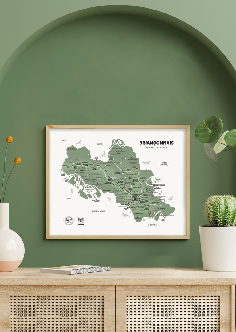 Carte Briançonnais Zéro Cinq Design