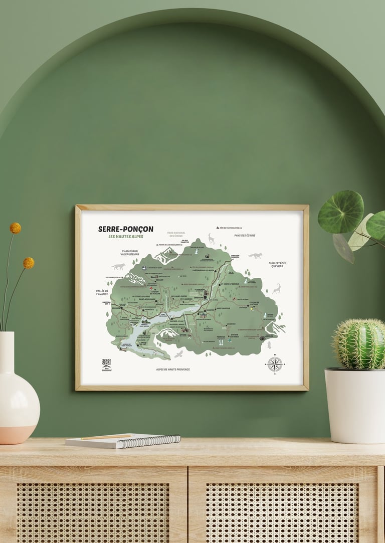 Carte Serre-Ponçon Zéro Cinq Design