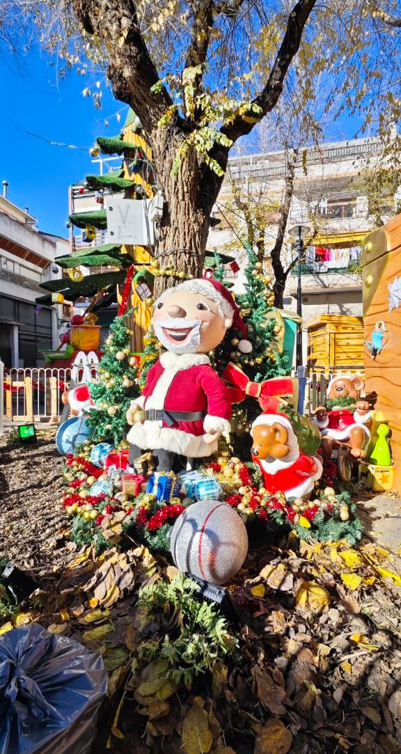 decoracion navideña papa noel ositos bolas
