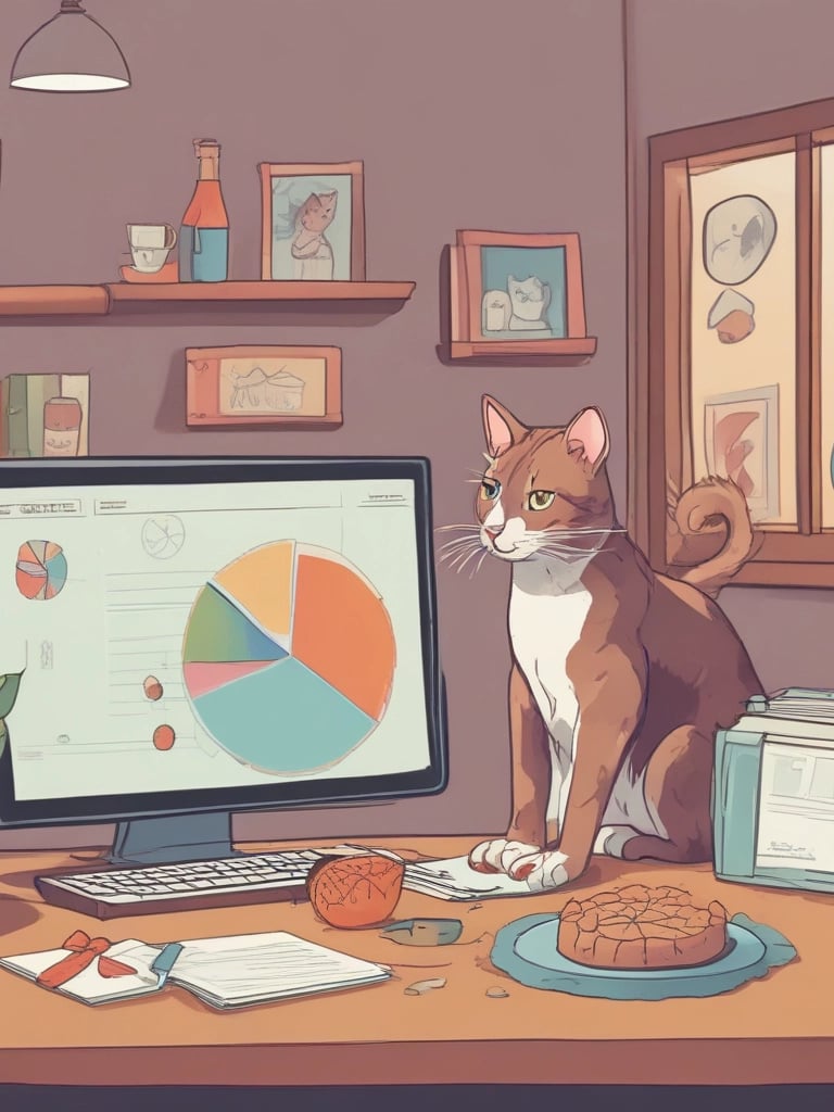 A sleek dashboard displaying colorful data visualizations and AI metrics on a modern screen