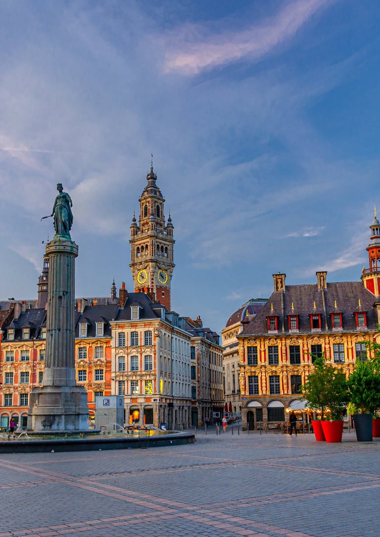 Vue de la Grand-Place de Lille avec son architecture historique
