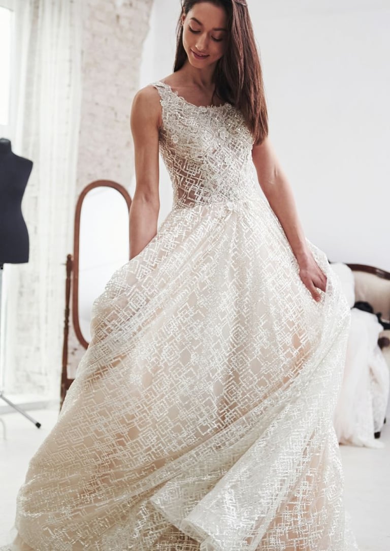 Square Neck Ballgown wedding dress