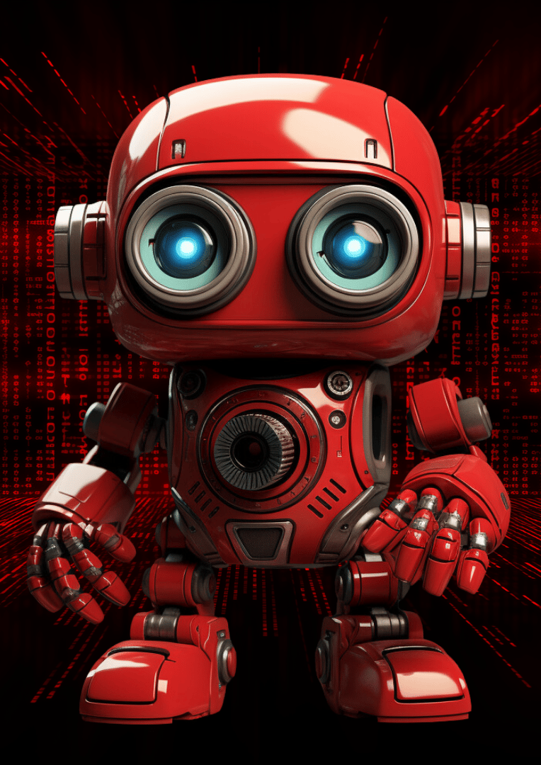 Red AI robot