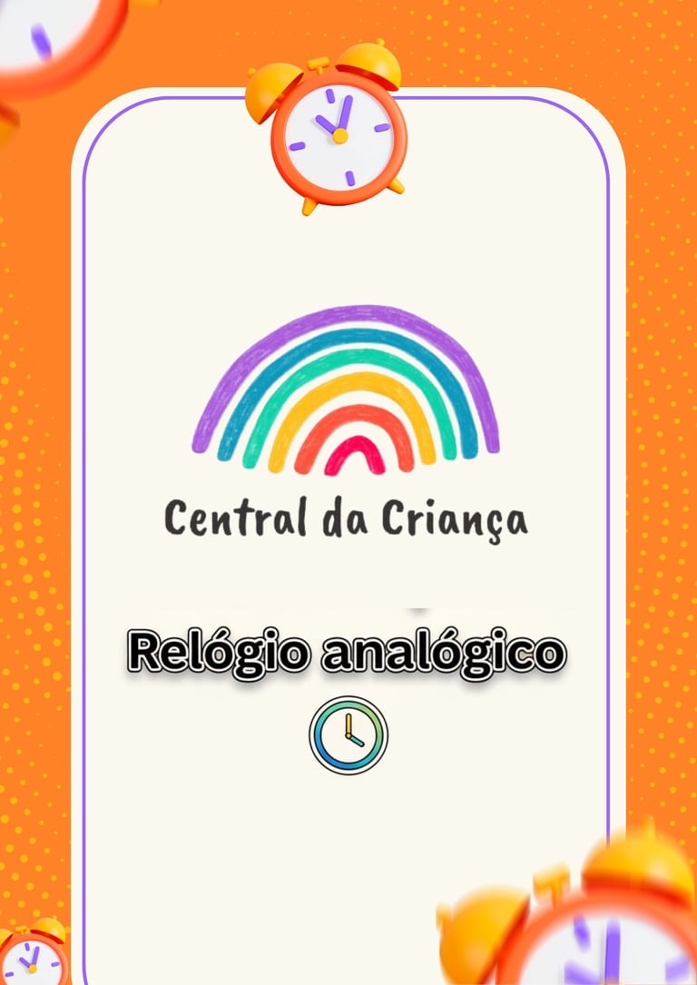 atividade pedagógica digital que auxiliam na aprendizagem de horas através do relógio analógico