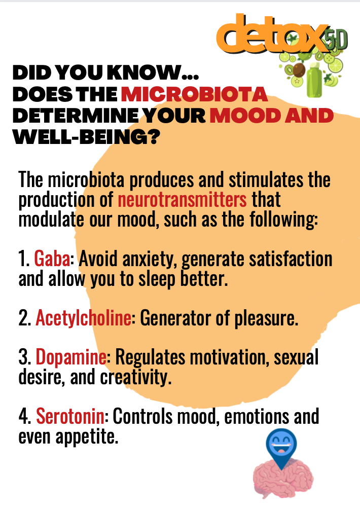 The microbiota determine your mood and well-being