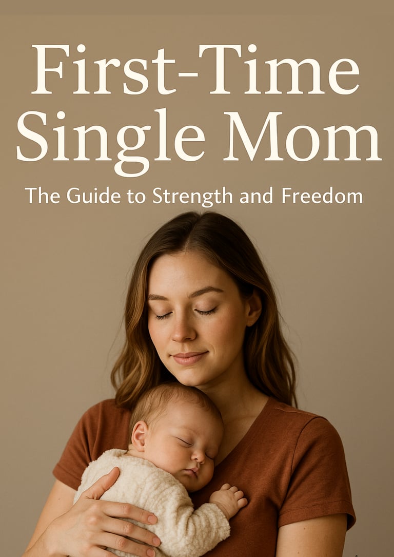 Premium guide for first-time single moms: confidence, stability, emotional healing, finances, organi