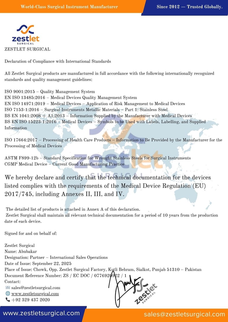 EC Declaration of Conformity (EU MDR 2017/745) sp