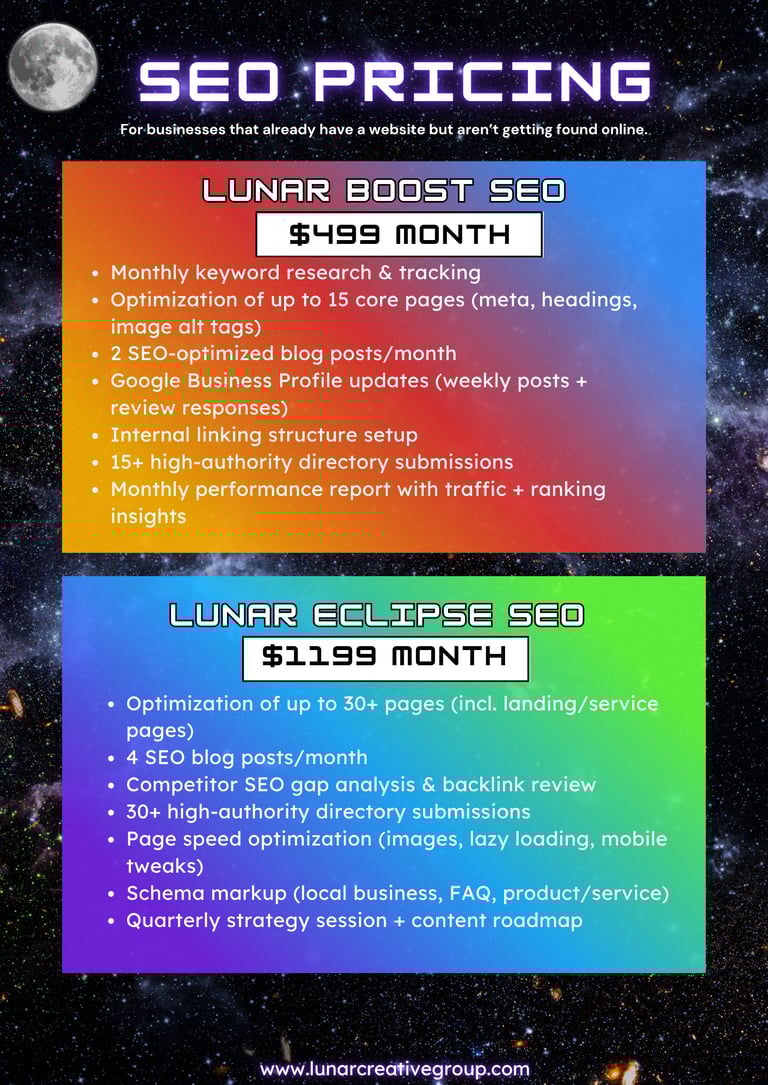 Lunar Creative Group - SEO Pricing