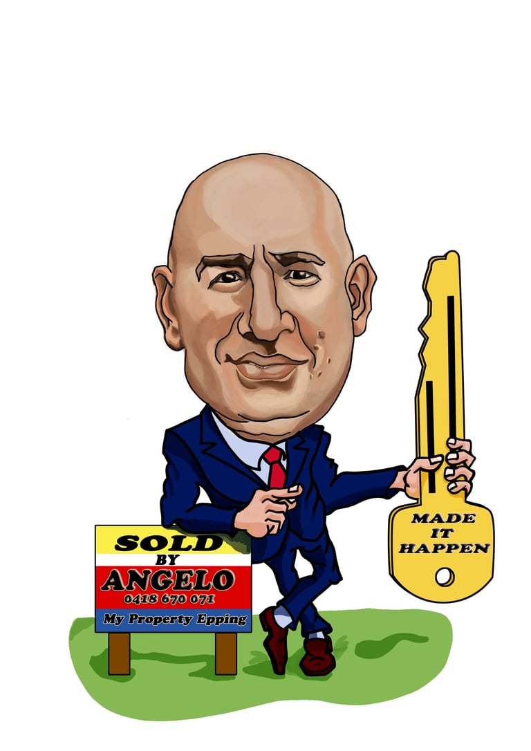 a cartoon of a man in a suit and tie