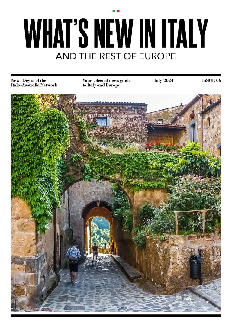 Front cover of July 2024 edition of What's New In Italy