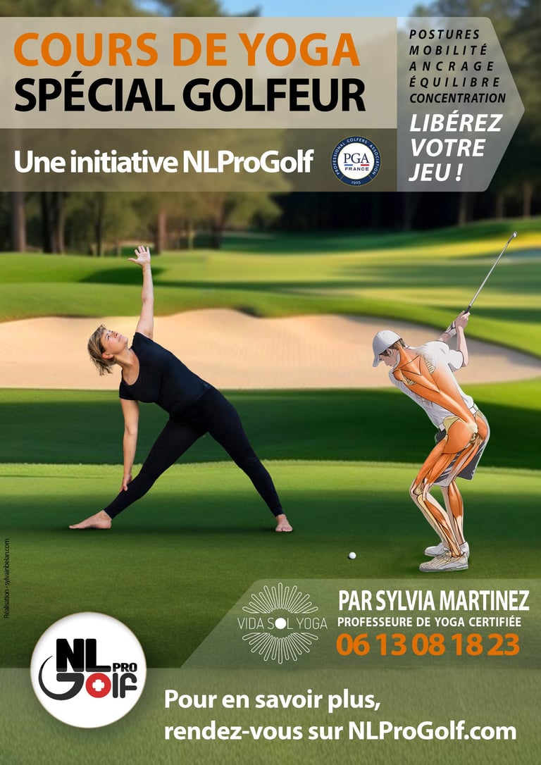 VidaSolYoga_Cours de Yoga pour golfeur, . Une initiative NLProGolf, membre PGA France