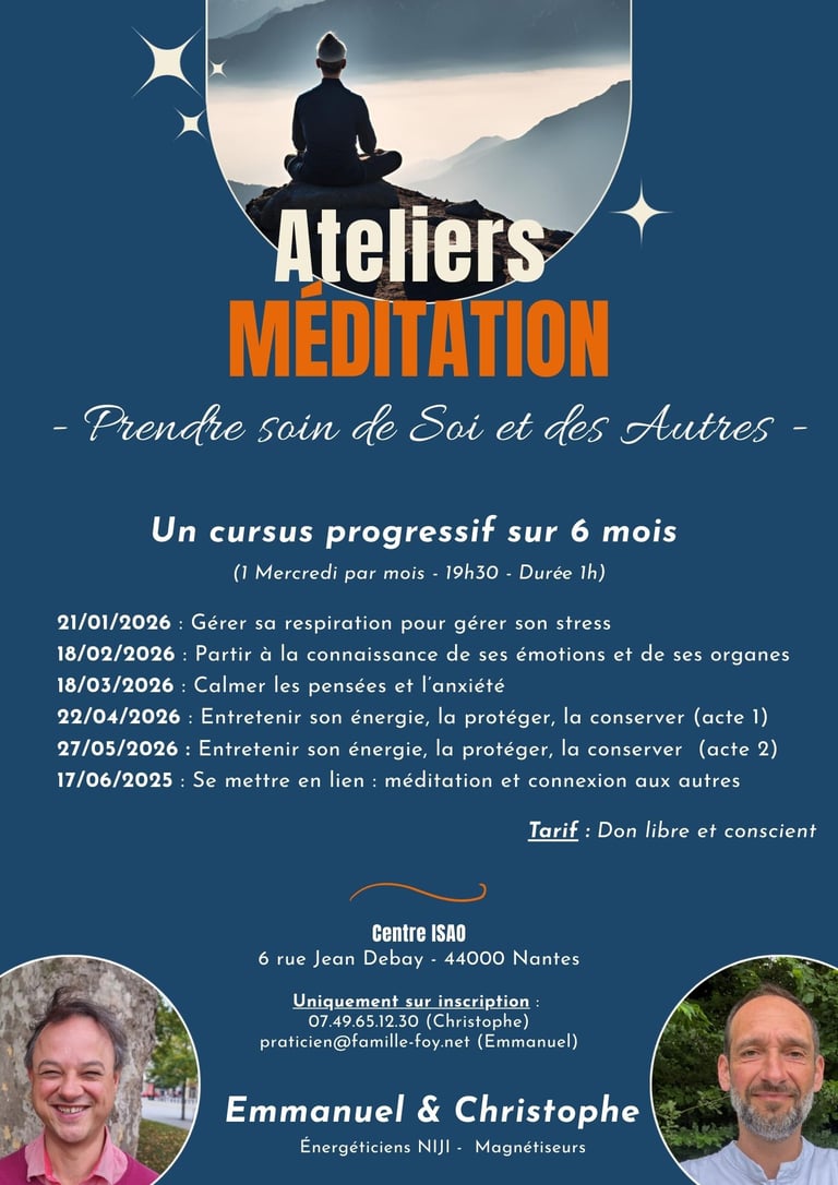 atelier meditation Nantes Centre ISAO