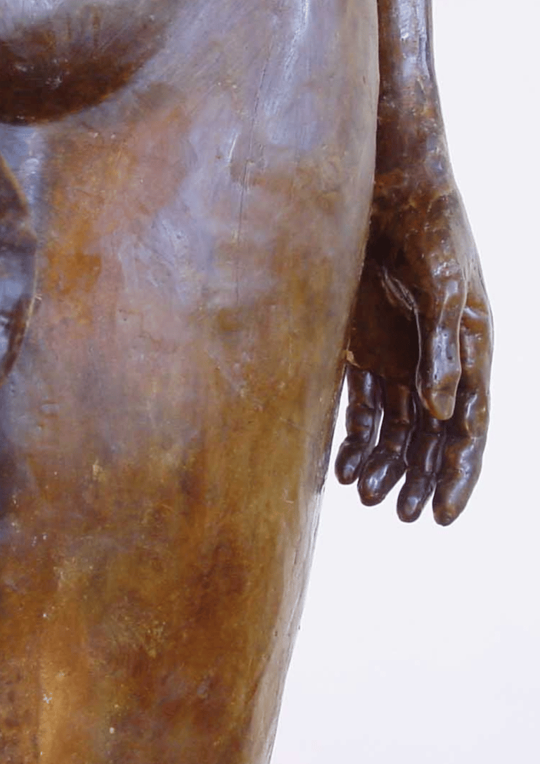 detail of wax hands