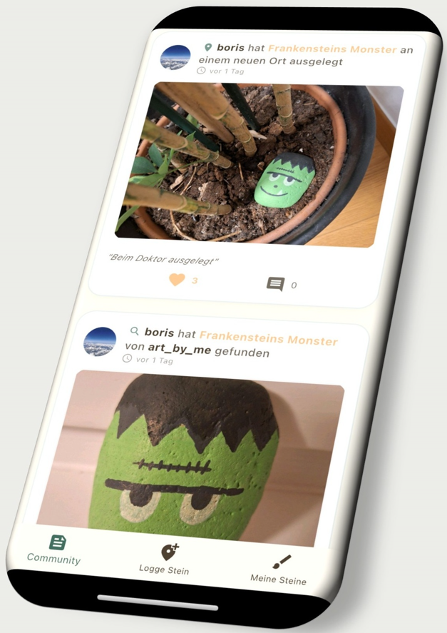 a phone screen showing a post for a wanderstone