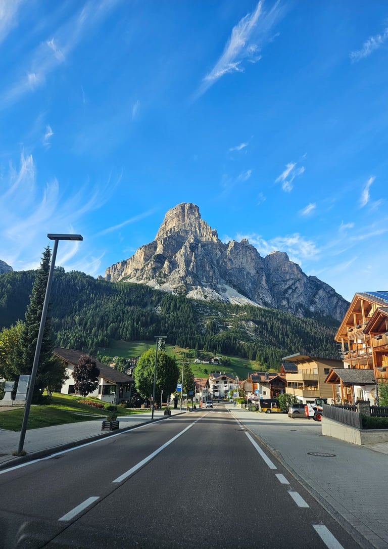 Foto tirada em um trecho da nossa viagem de carro pelas Dolomitas, na Itália