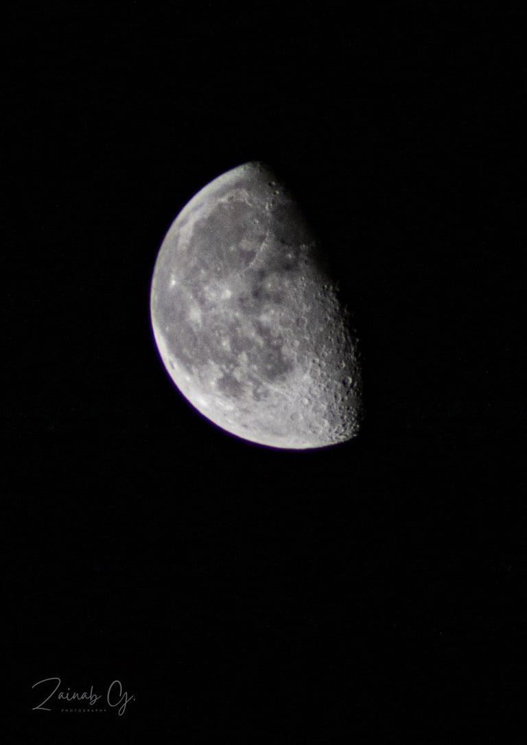 One of the first shots I got of the moon with my Canon 250D paired with a Tamron 70-300mm