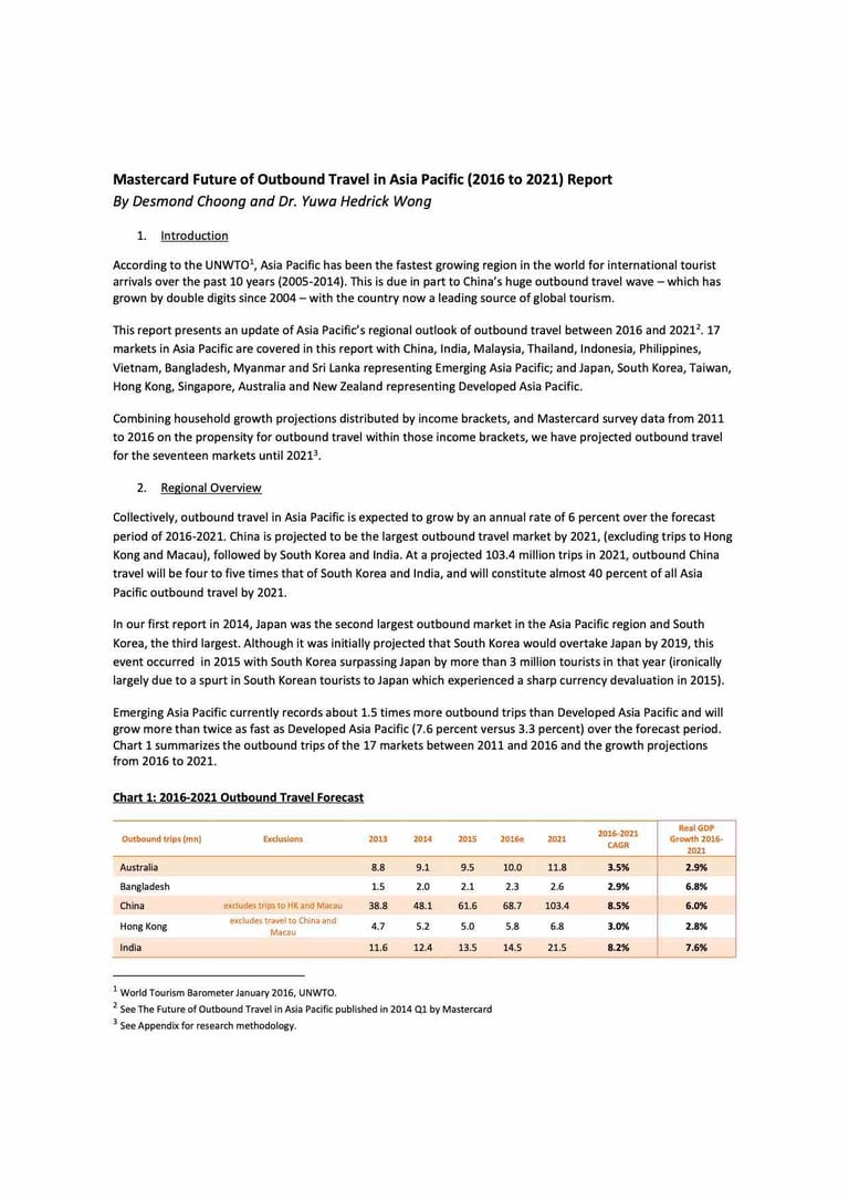 Future of Outbound Travel - Mastercard Report