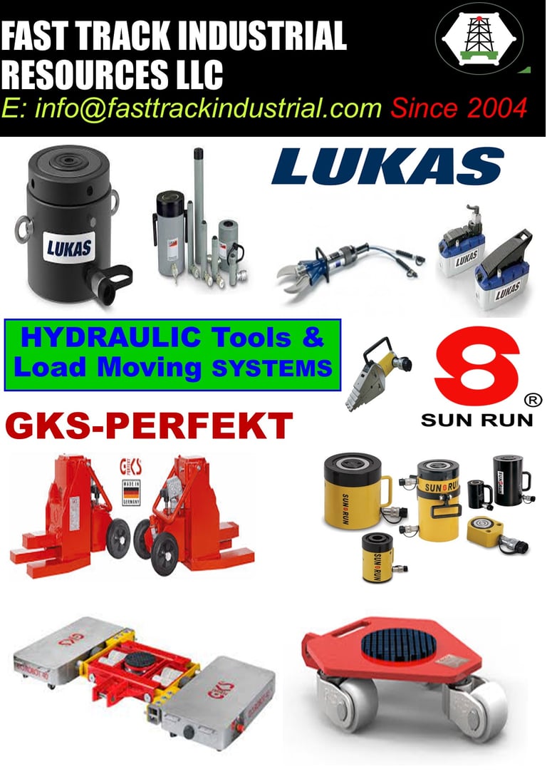 ADVANCE HYDRAULIC TOOLS (700BAR) MACHINE MOVING SUSTEMS