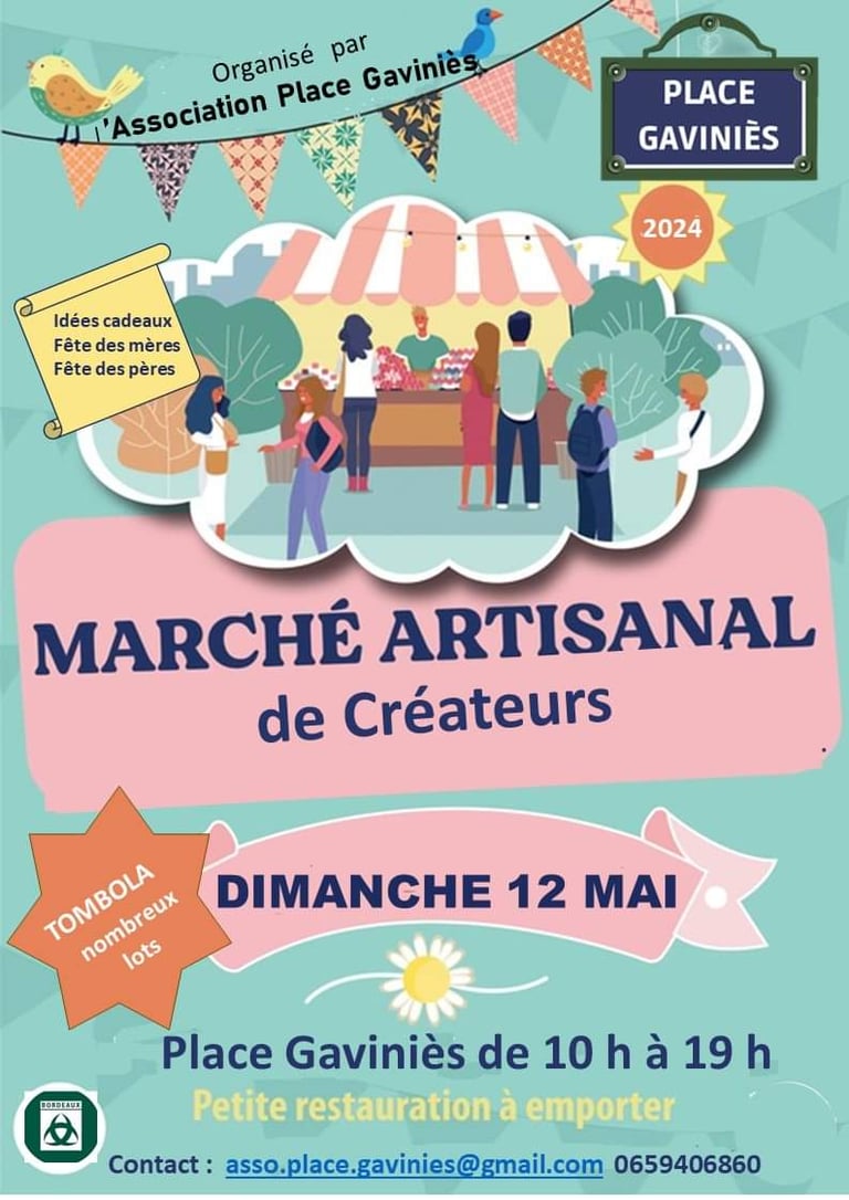 Marché créateur Place Gavinies Bordeaux