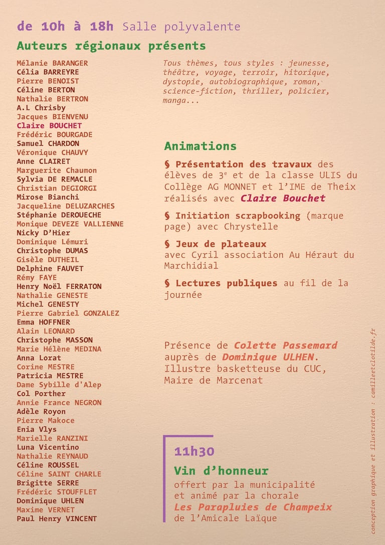 flyer salon du livre champeix 2025