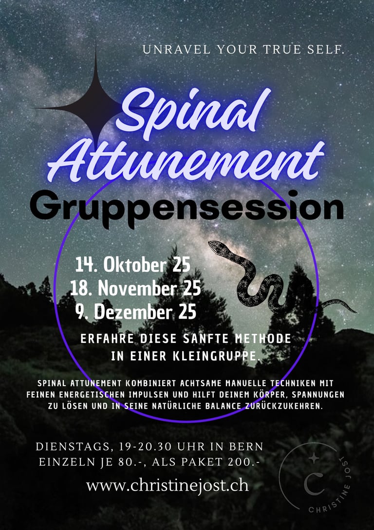 Spinal Attunement Gruppensession in Bern mit Christine Jost