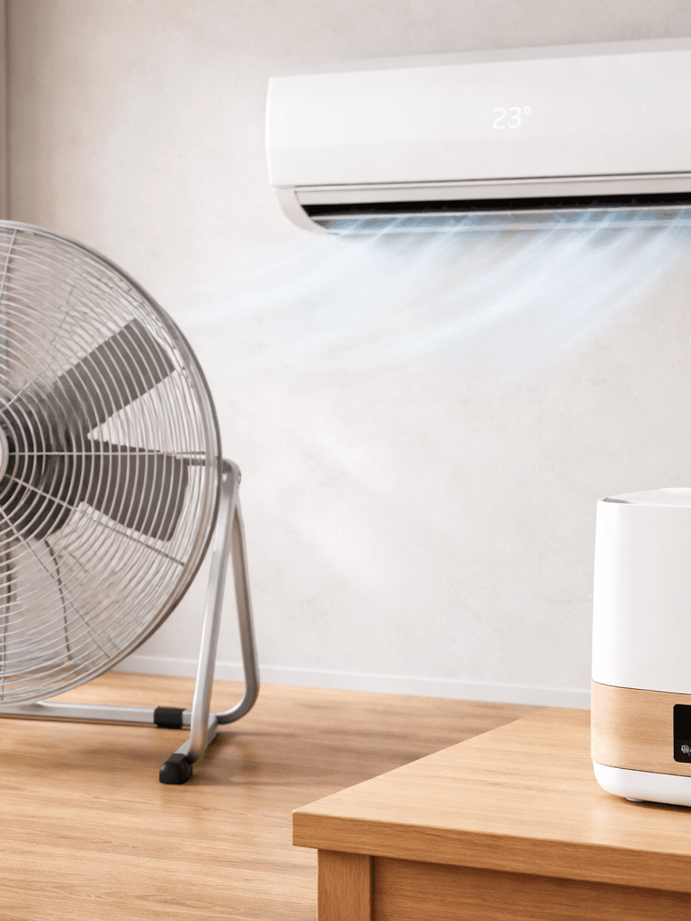 Climatização e conforto: ventilador, ar condicionado, umidificador de ar, aquecedor, insulfilm 
