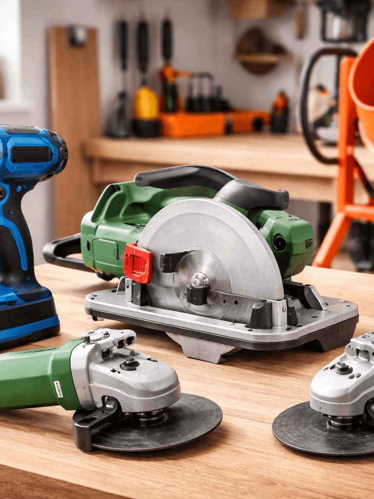 Ferramentas elétricas: Furadeira, serra circular, betoneira, esmerilhadeira, motoserra,  lixadeira