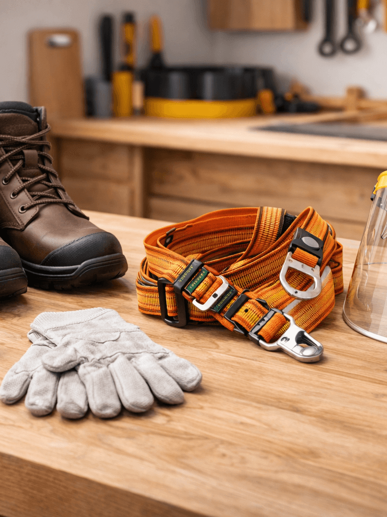 Proteção e segurança: EPI's, óculos, luvas, botinas, botas, protetor facial, cinto de segurança,