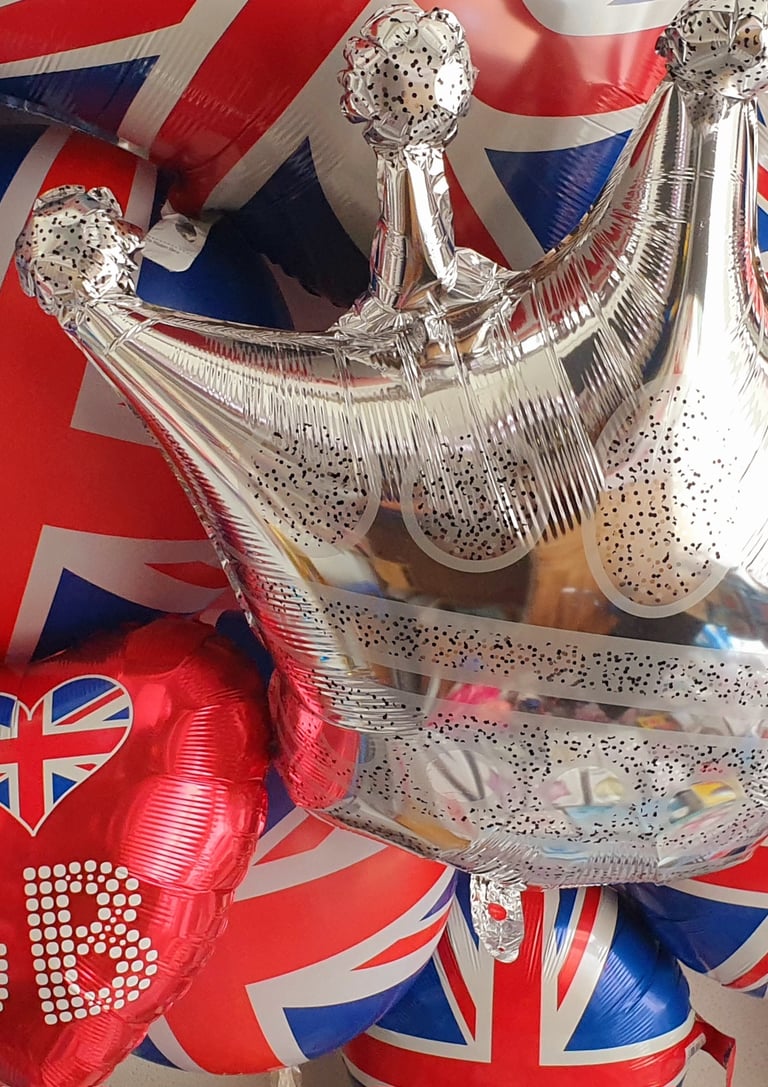 UK flag helium balloons