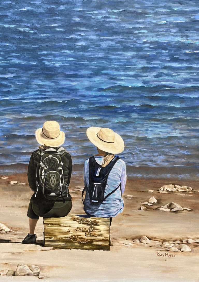 Sisterhood, Oil on Canvas Board