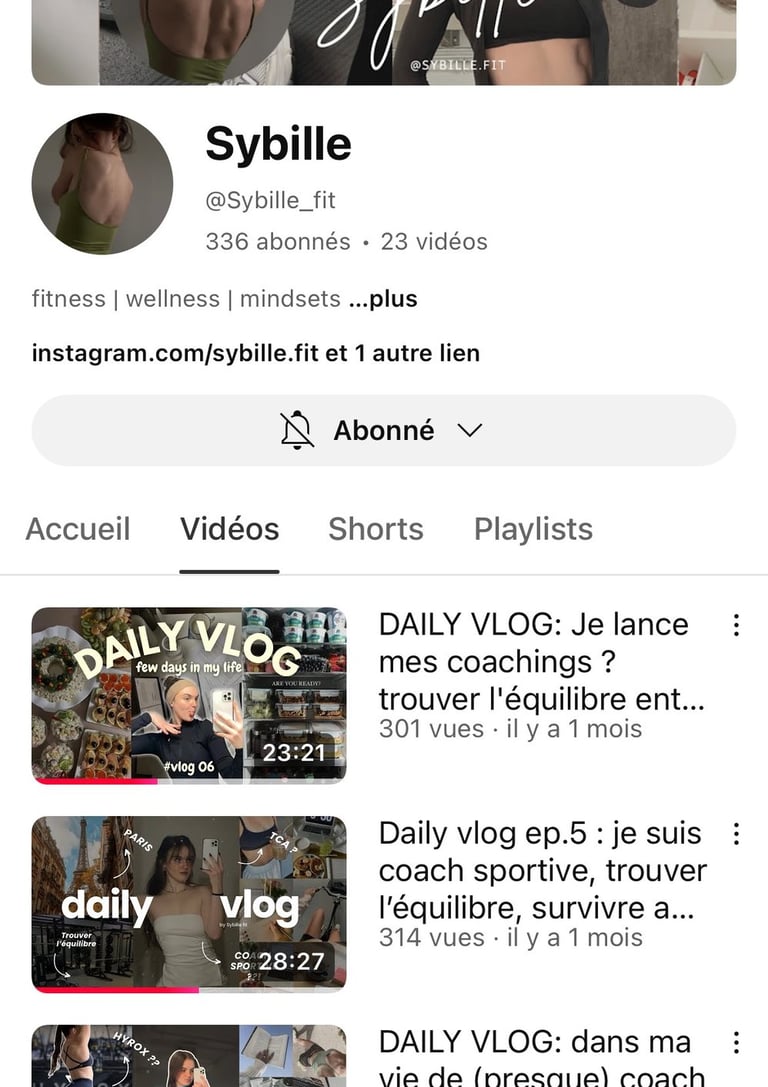 sybillefit coach sportif youtube