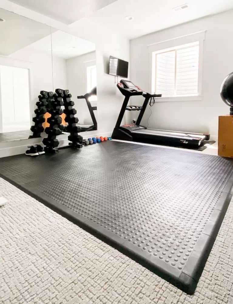 Help customers complete their gym with wholesale flooring and storage. A key retail add-on.