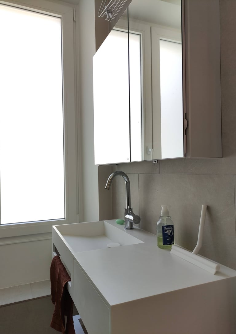 projet bouloi de carmela iannibelli architecte, lavabo