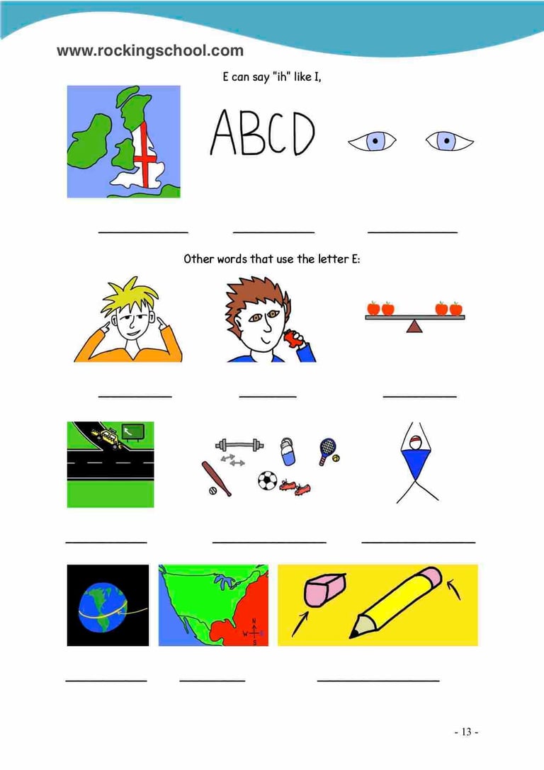 letter e phonics free english worksheets free esl worksheet free efl worksheet beginner english