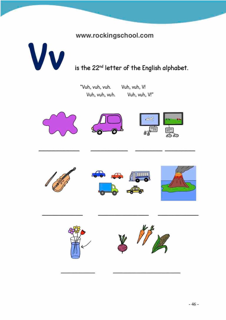letter v phonics free english worksheets free esl worksheet free efl worksheet beginner english