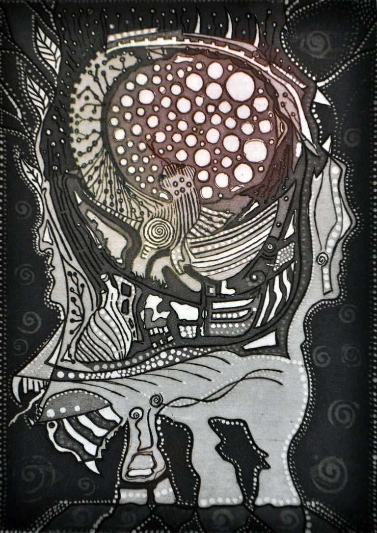 'Pologon' Limited Edition Etched Print of 50, by Kristina Lee