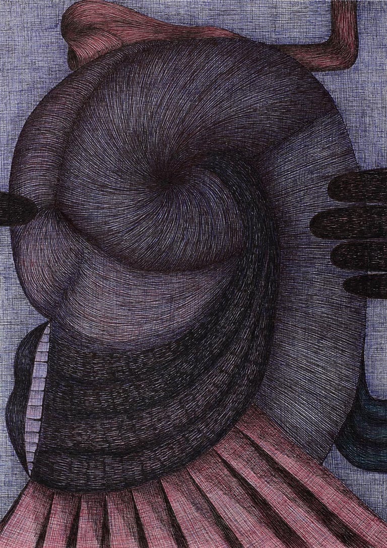 dessin abstrait bic 4 couleurs