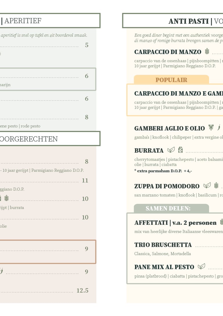 antipasti voorgerechten samen delen