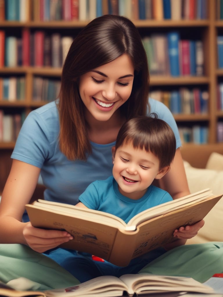 A cozy reading nook filled with chapter books for young readers.
