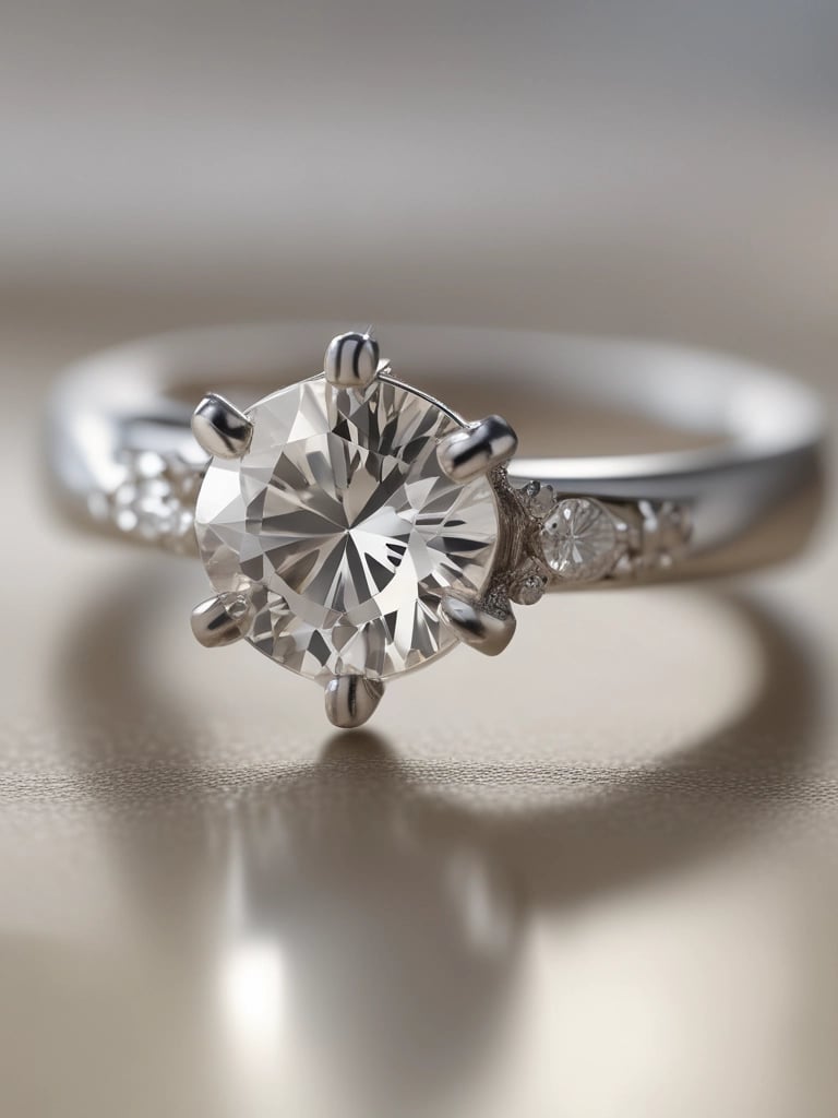Close-up of a sparkling lab-grown diamond ring resting on a soft velvet cushion, highlighting its brilliance and clarity.